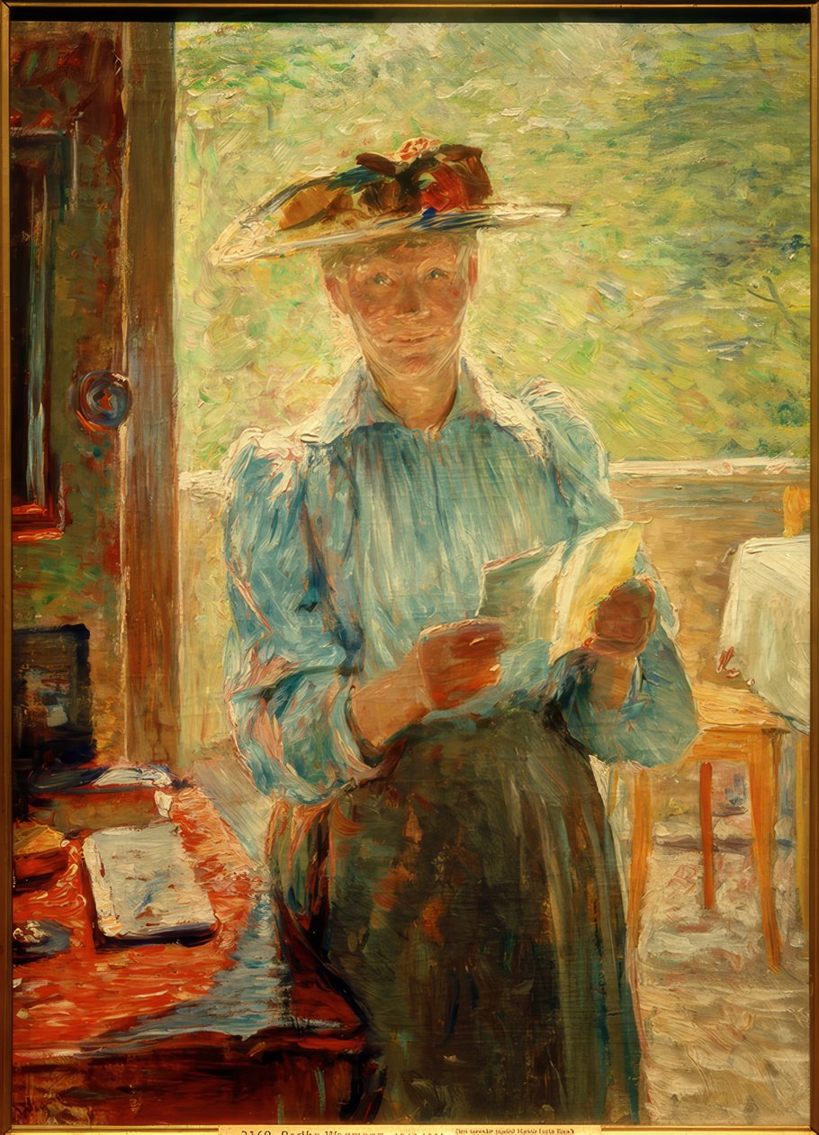 Hanna Lucia Bauck svéd zongoraművész portréja alkotó: Bertha Wegmann