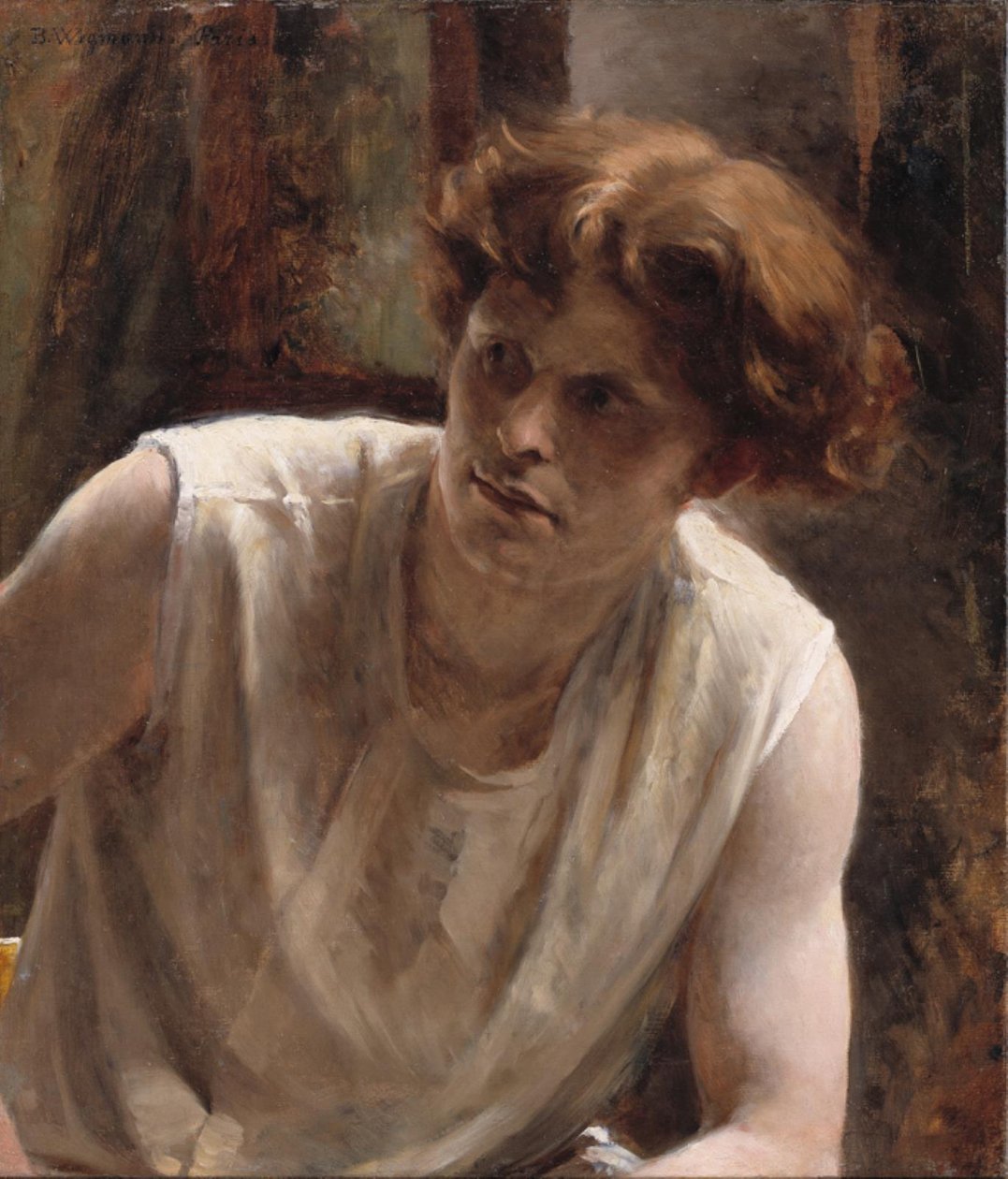 Egy női modell tanulmányozása alkotó: Bertha Wegmann