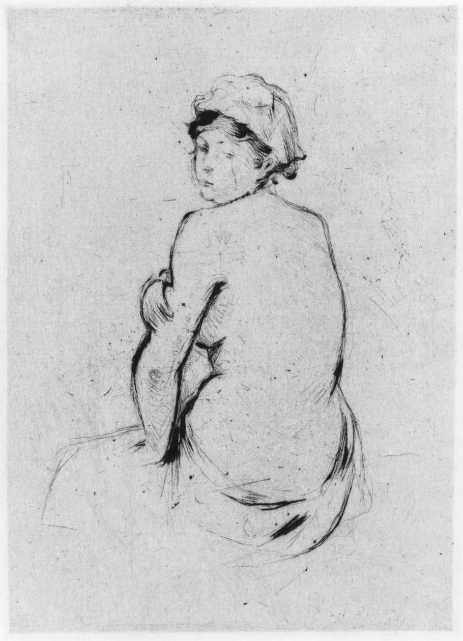 Női akt hátulról nézve, 1889 (szárazhús) alkotó: Berthe Morisot