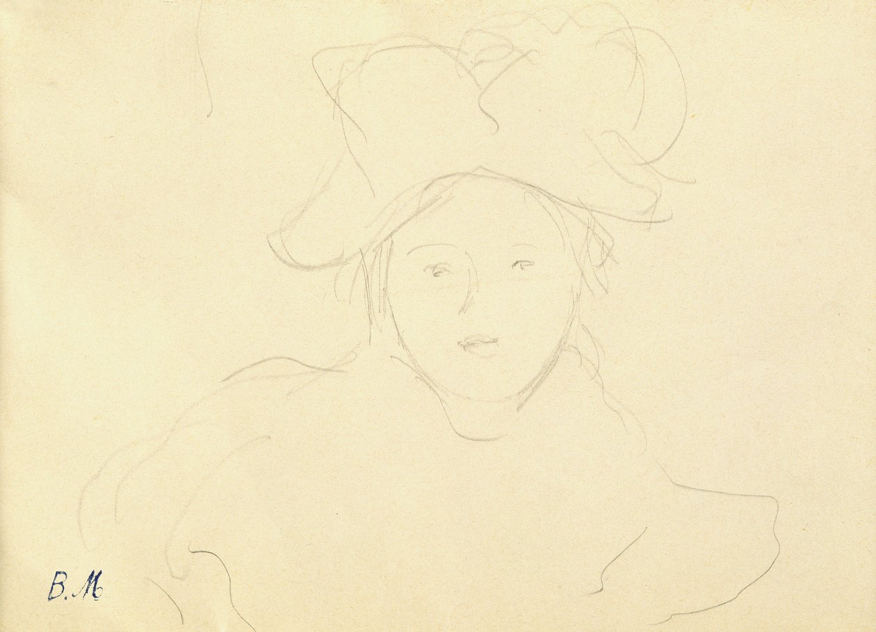 Kalapos lány, 1889 alkotó: Berthe Morisot