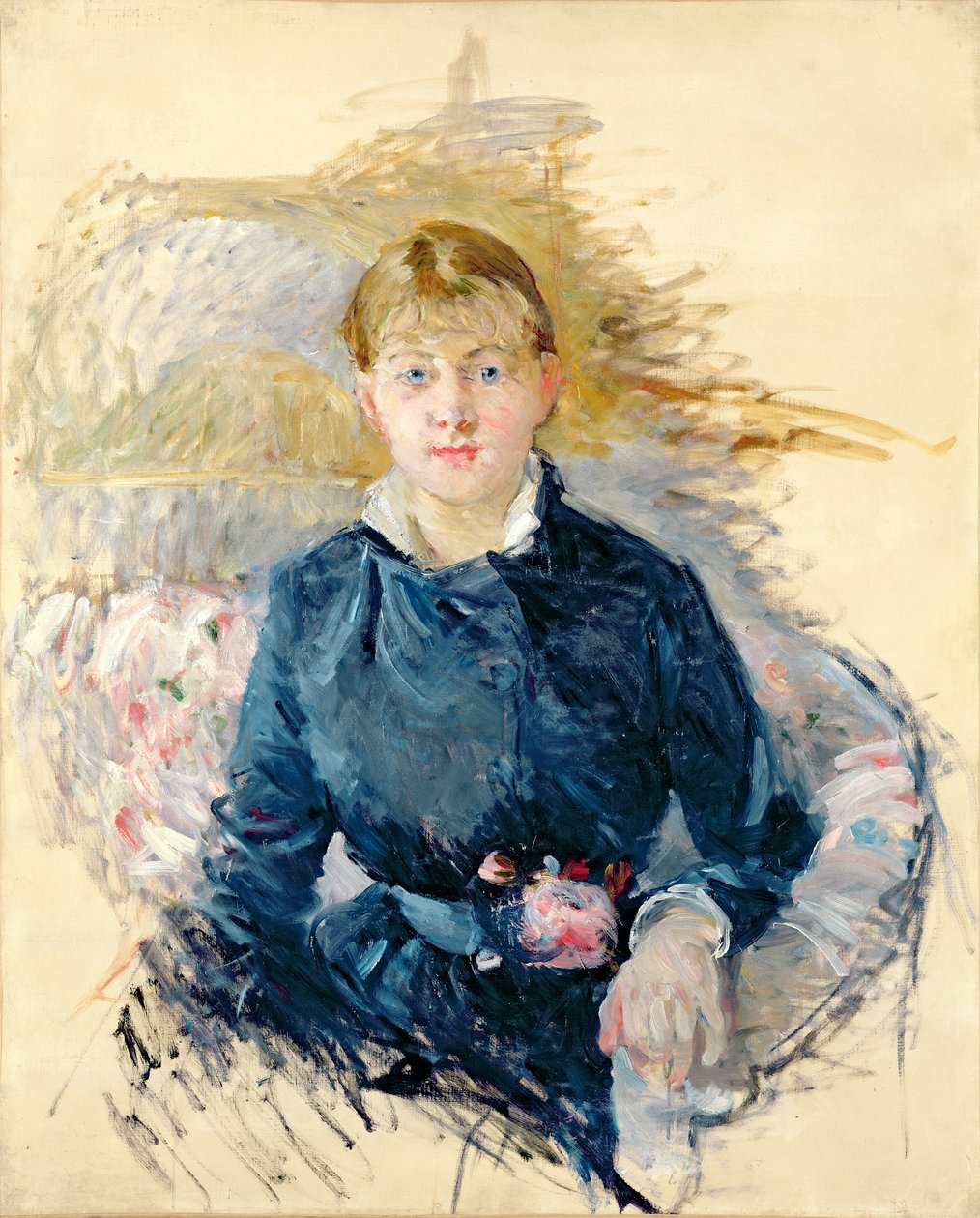 Louise Riesener portréja, 1881 alkotó: Berthe Morisot