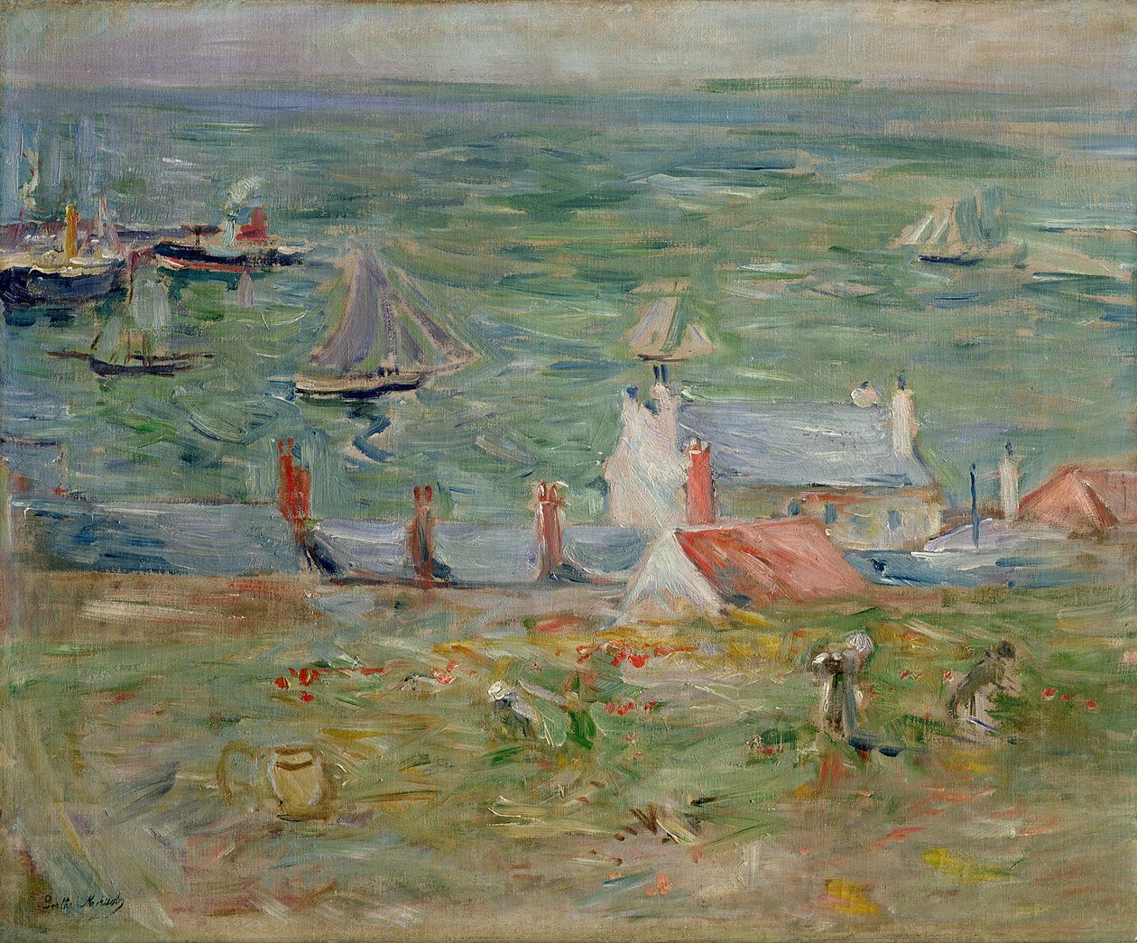 Gorey kikötője Jersey-n, 1886 alkotó: Berthe Morisot