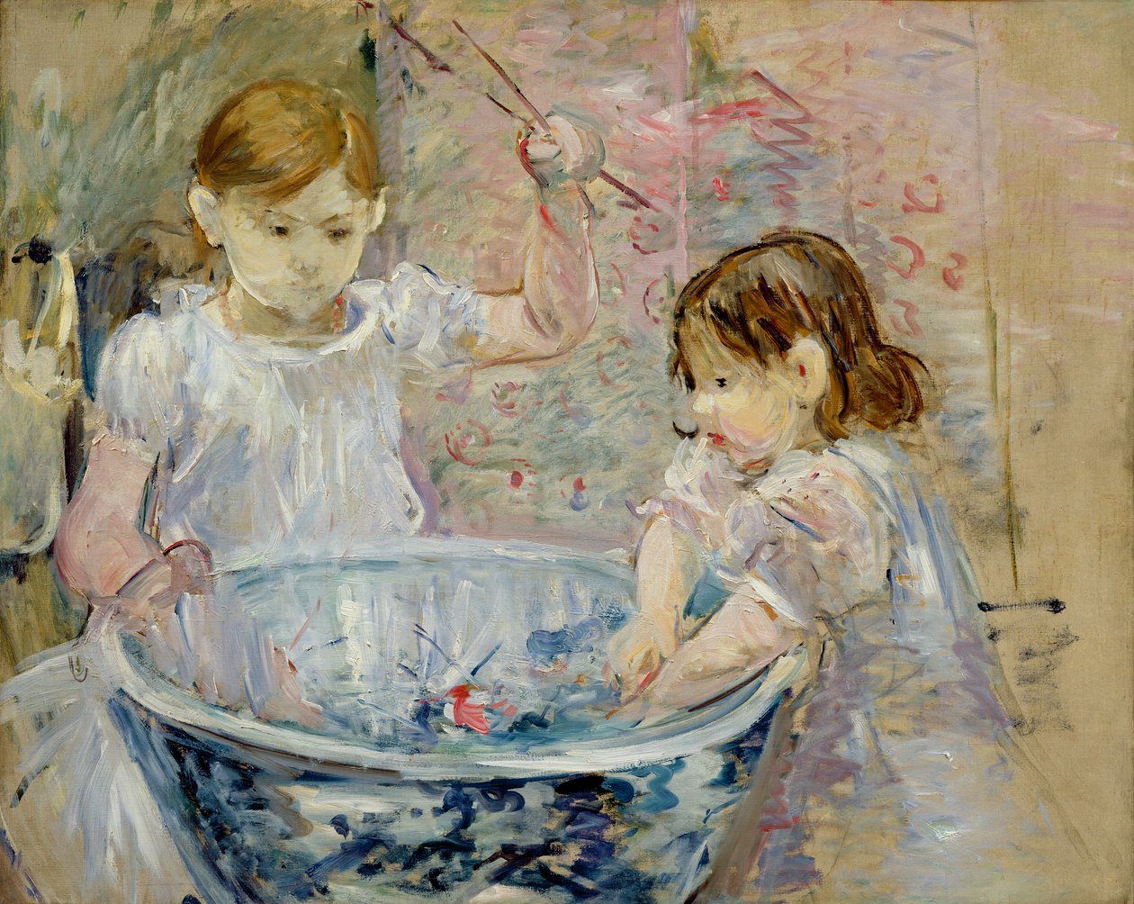 Gyermekek a medencében, 1886 alkotó: Berthe Morisot