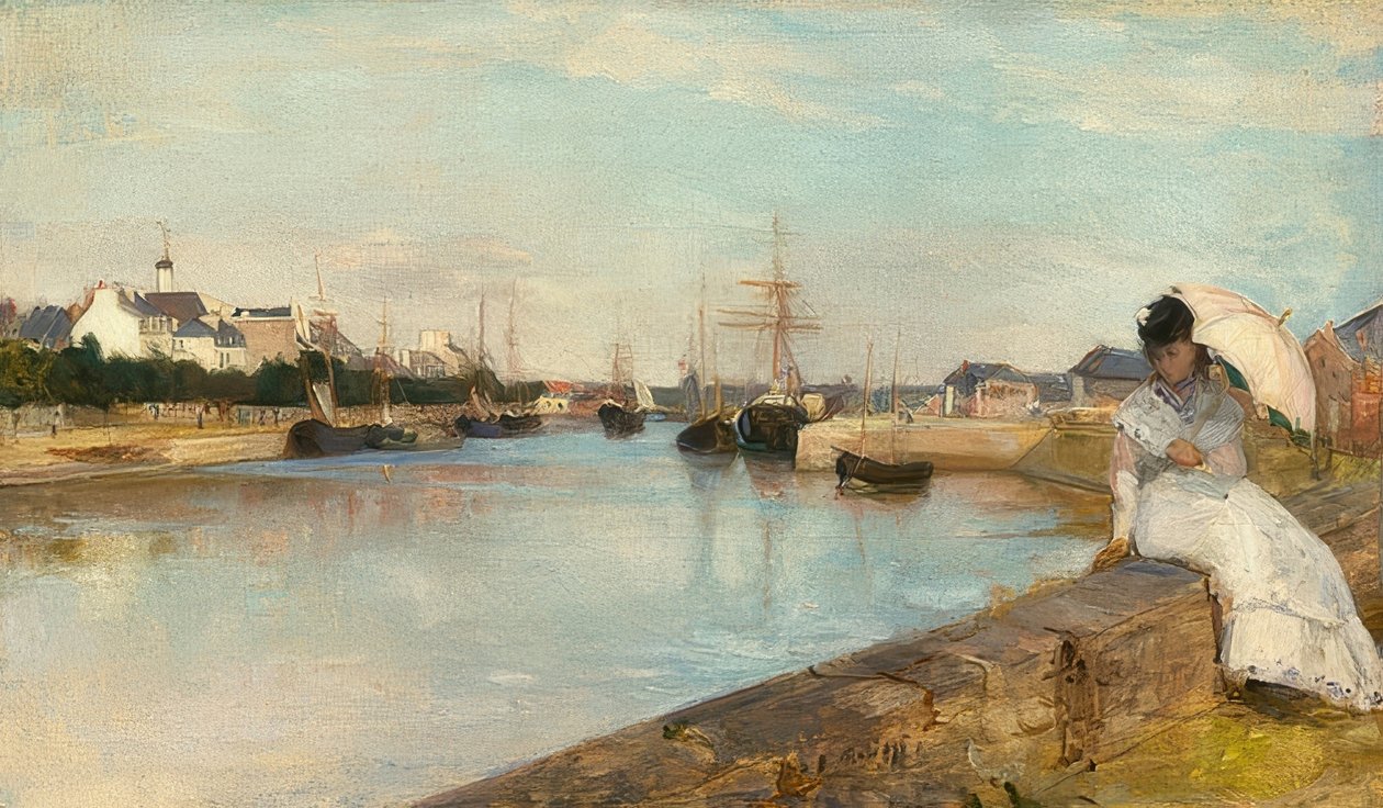 Lorient kikötője. 1869 alkotó: Berthe Morisot