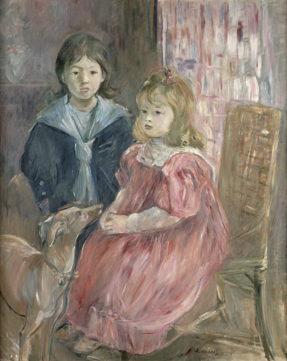 Charley és Jeannie Thomas kettős portréja, a művész unokatestvére, Gabriel Thomas gyermekei, 1894 alkotó: Berthe Morisot