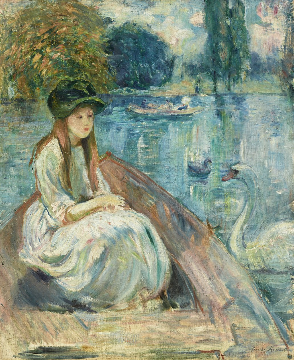 Francia: Jeanne Fourmanoir sur le lac alkotó: Berthe Morisot