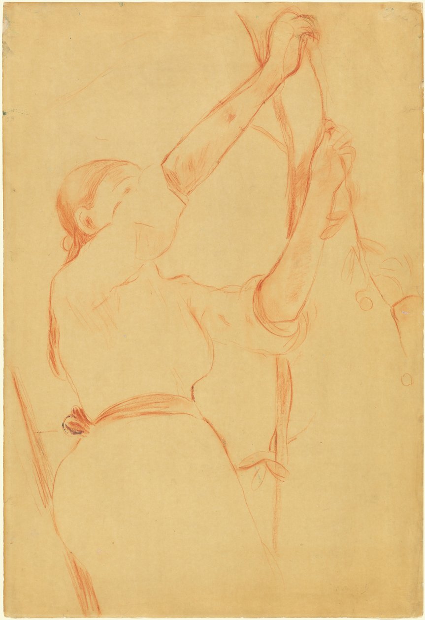 Mädchen beim Kirschenpflücken alkotó: Berthe Morisot