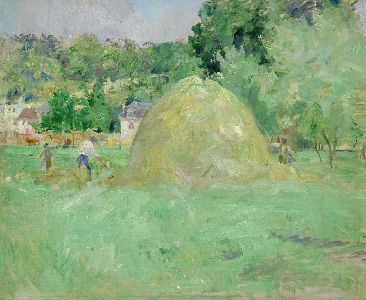 Szénakazalok Bougivalban, 1883 alkotó: Berthe Morisot