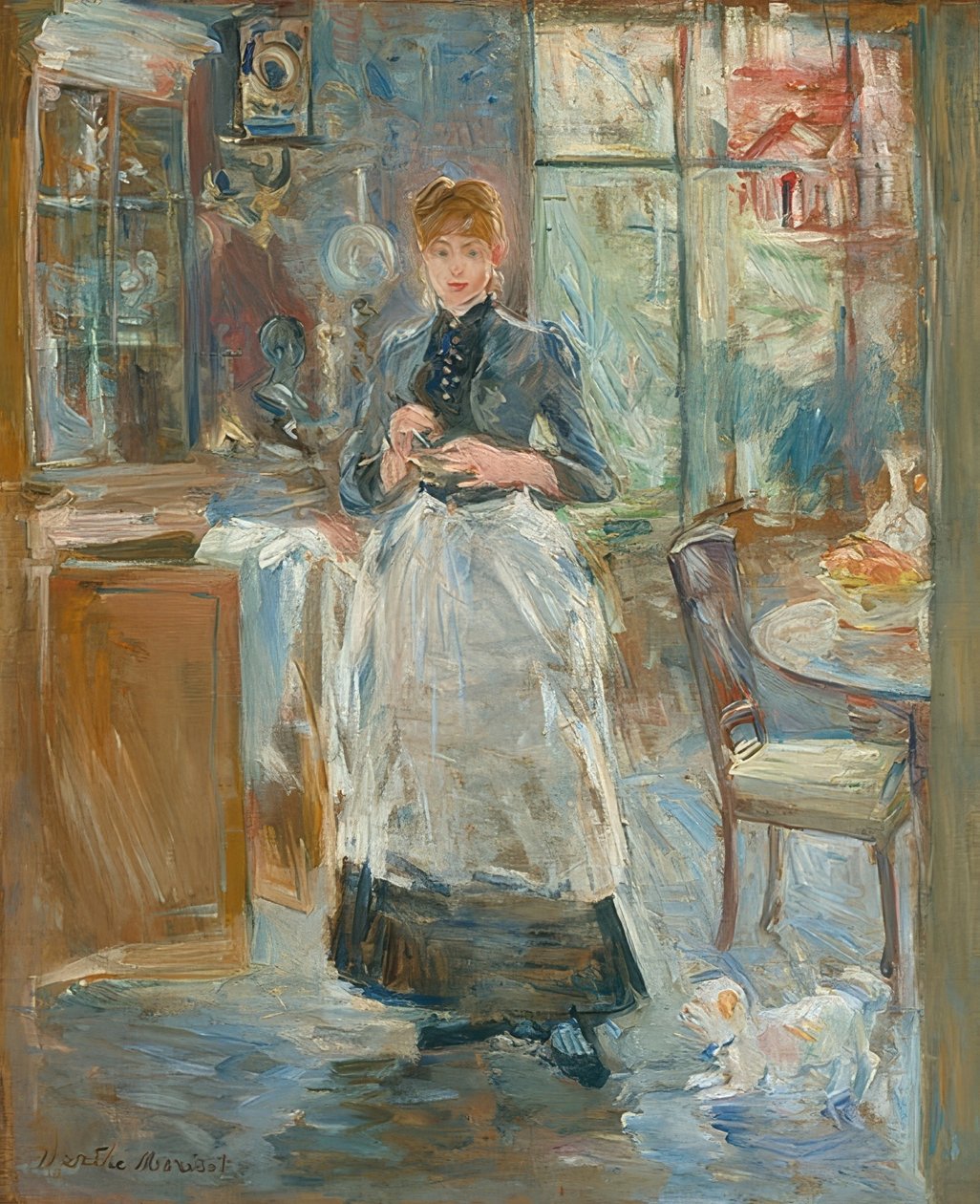Az étkezőben. 1886 alkotó: Berthe Morisot