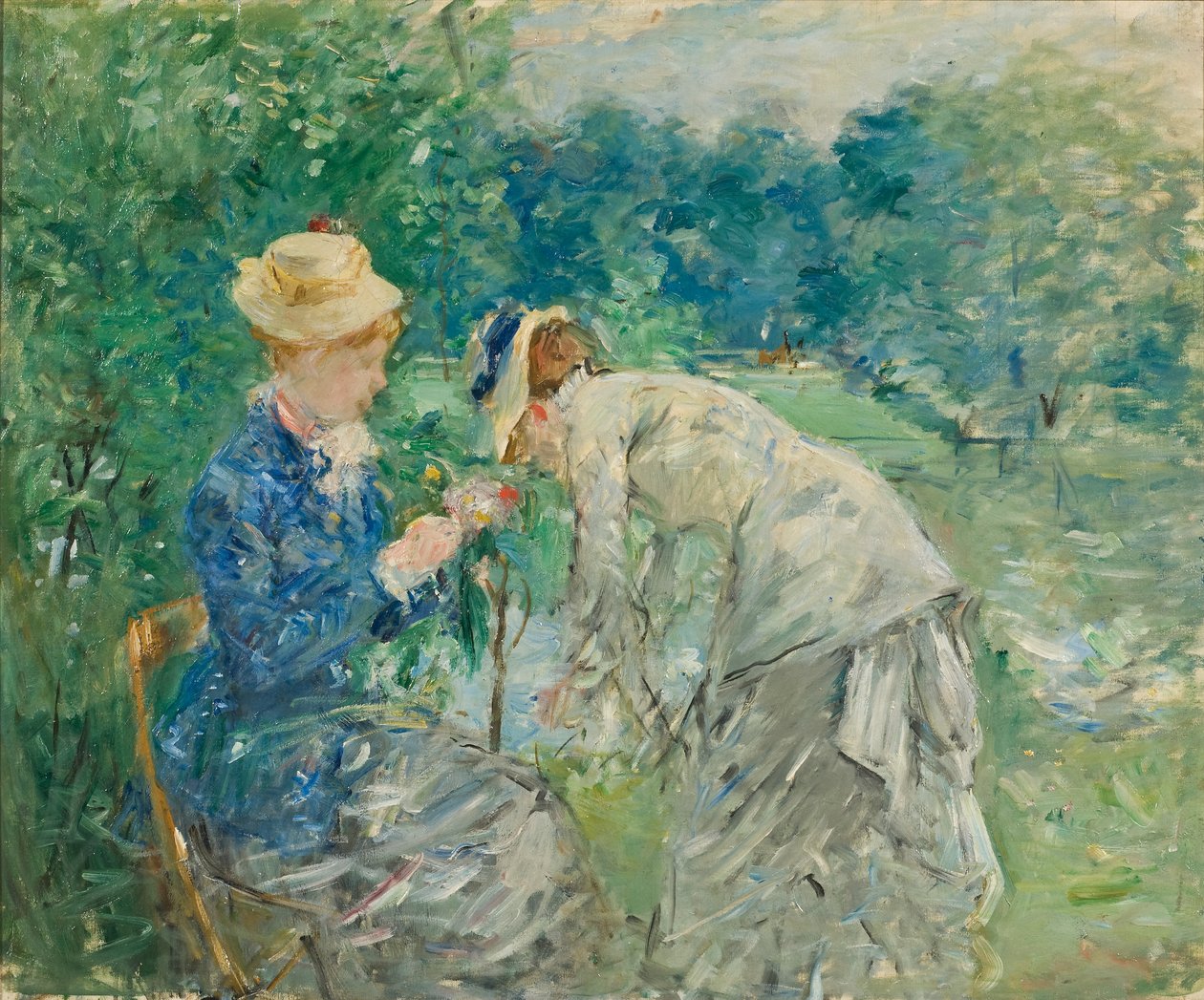 A Bois de Boulogne-ban, 1875-9 alkotó: Berthe Morisot