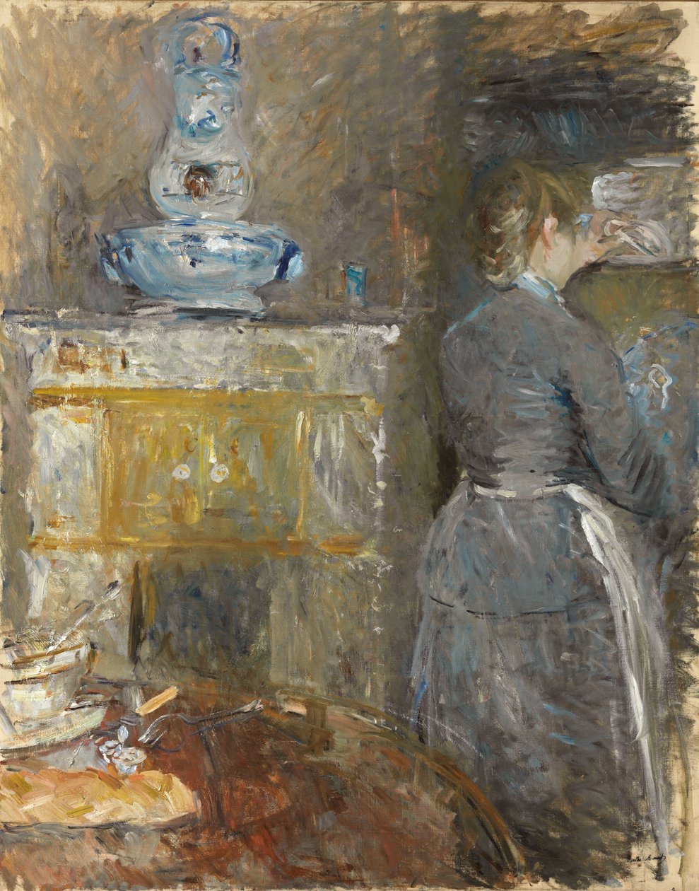 Az étkezőben; Az ebédlőben, 1880 alkotó: Berthe Morisot