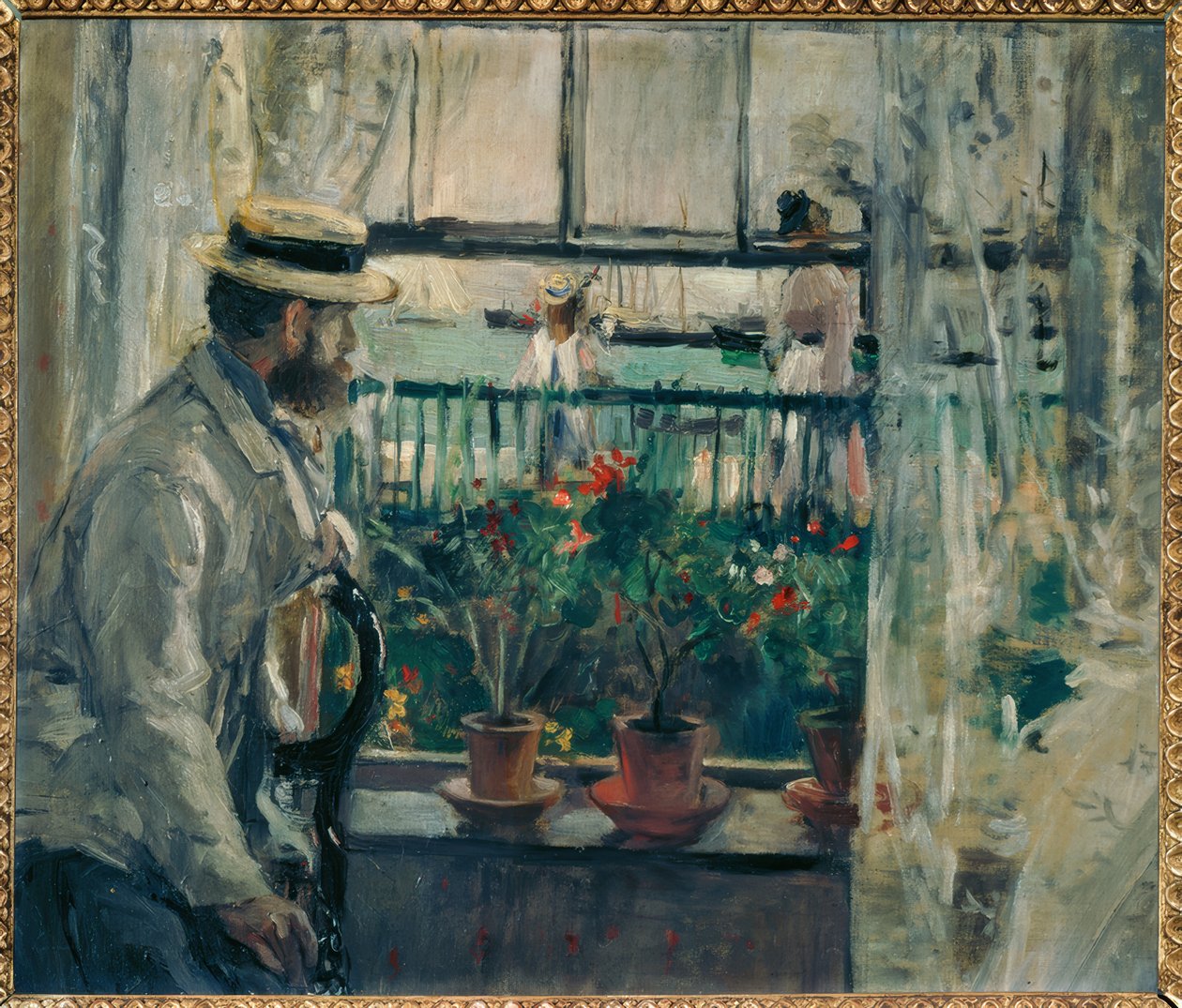 Interieur, Wight-sziget alkotó: Berthe Morisot
