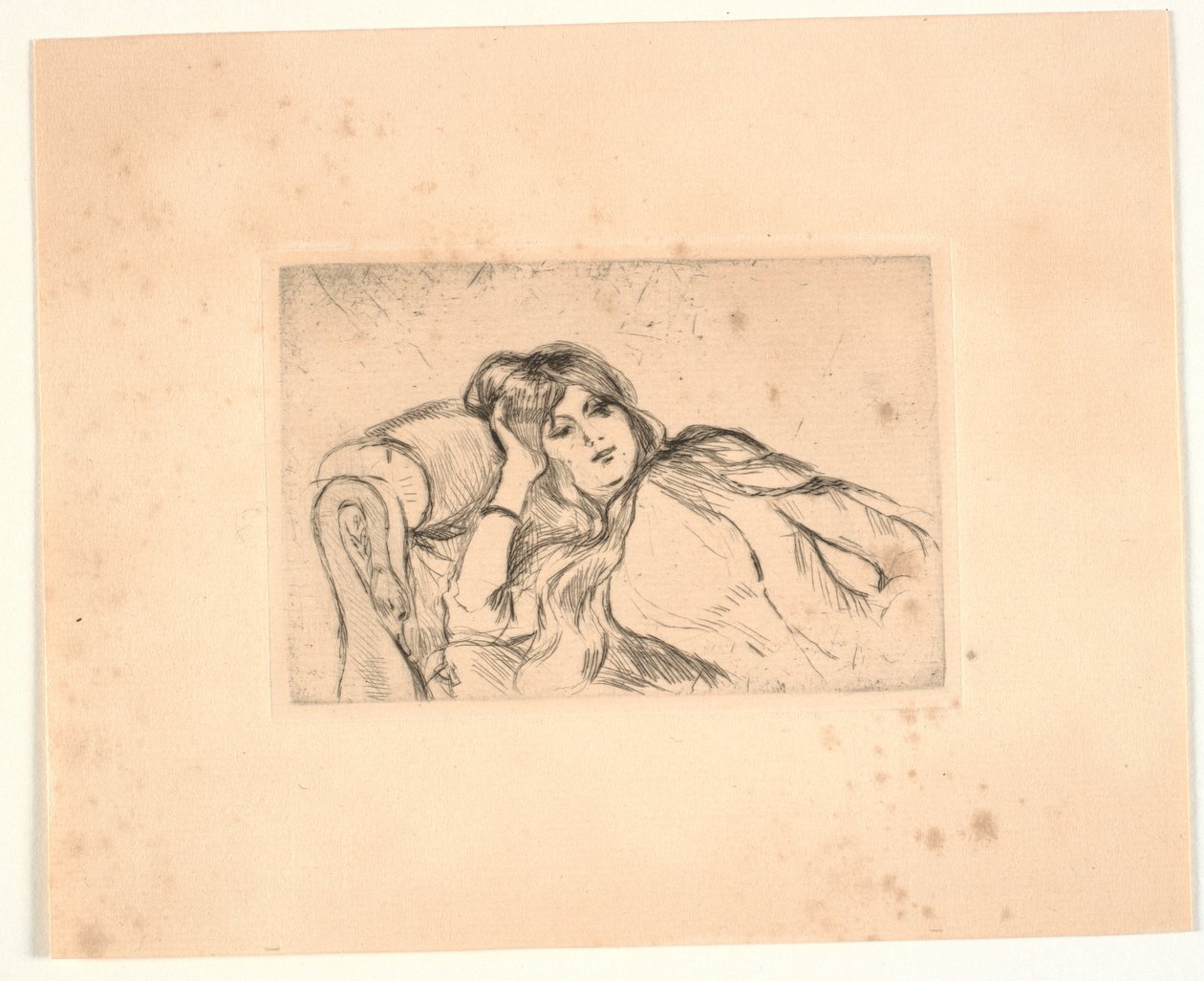 Nő feküdt a kanapén (Jeanne-Marie) alkotó: Berthe Morisot