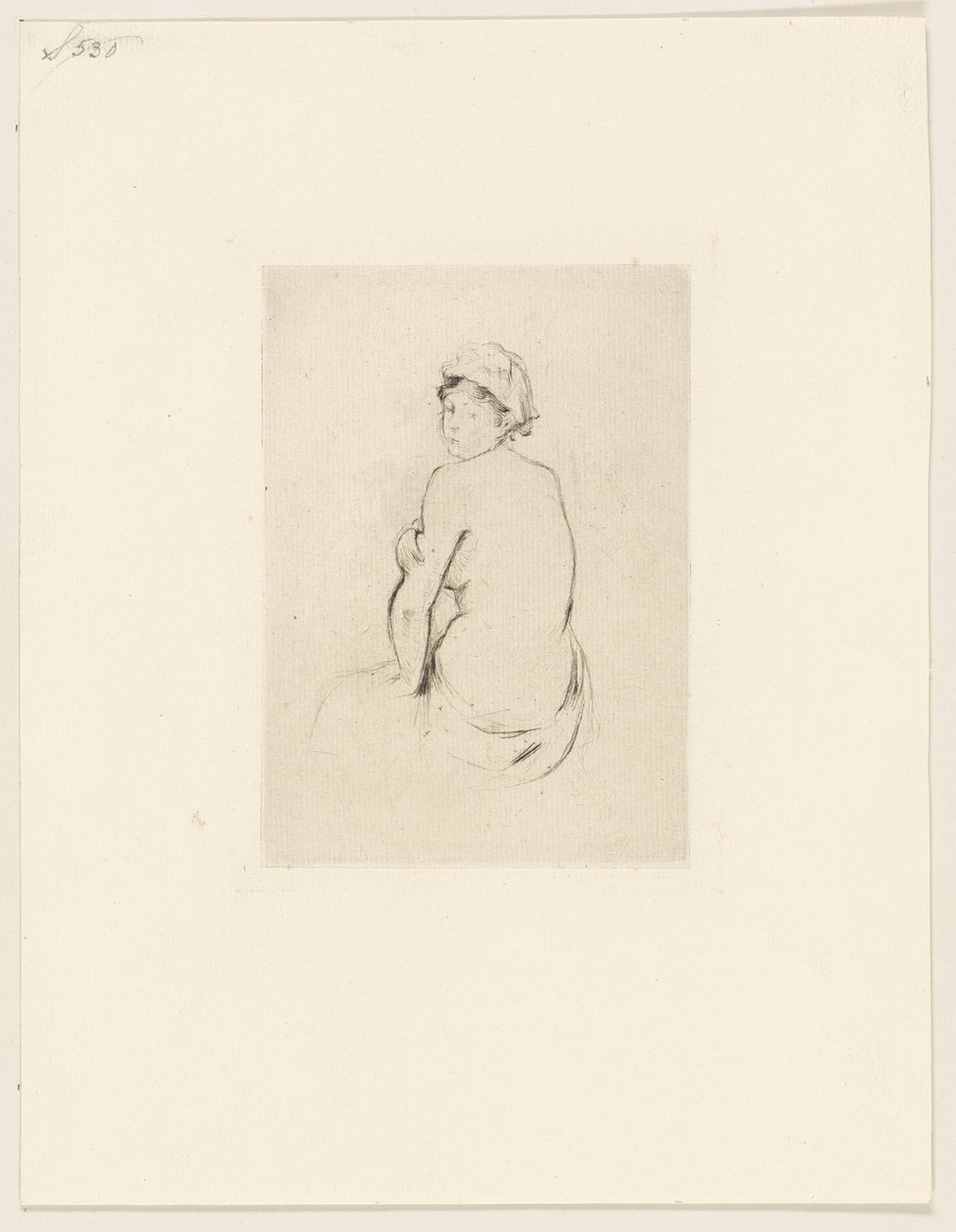Akt hátulról nézve alkotó: Berthe Morisot