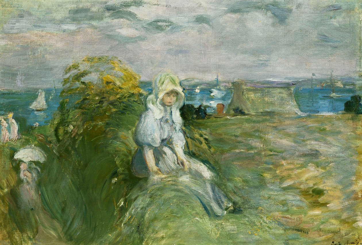 Portrieux-i sziklán; A portrieux-i sziklán, 1894 alkotó: Berthe Morisot