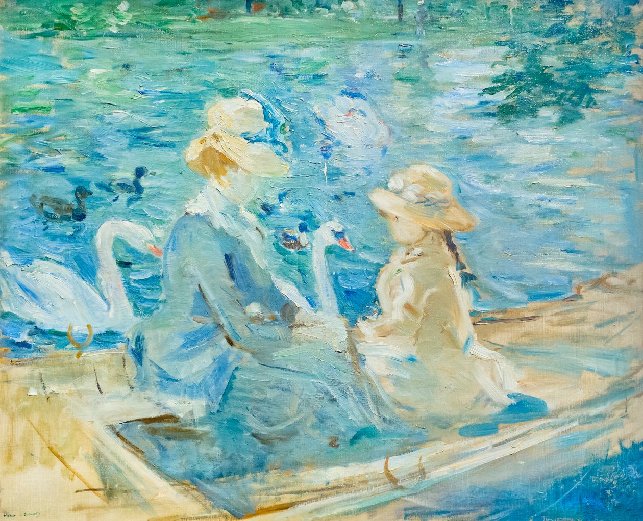 A Bois de Boulogne-i tavon, kb. 1884 (olaj, vászon) alkotó: Berthe Morisot