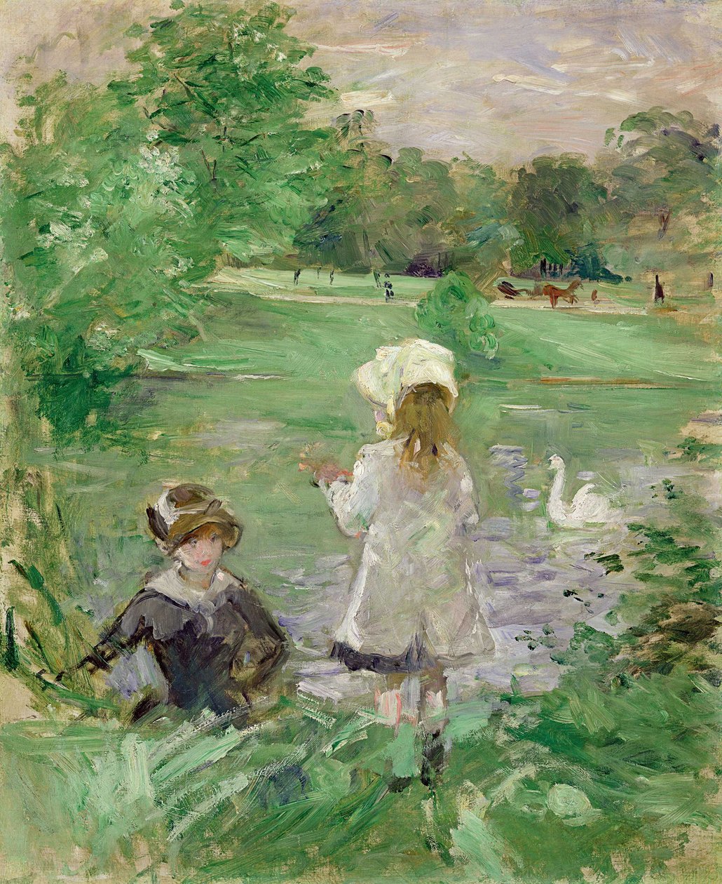 A tóparton, 1883 alkotó: Berthe Morisot