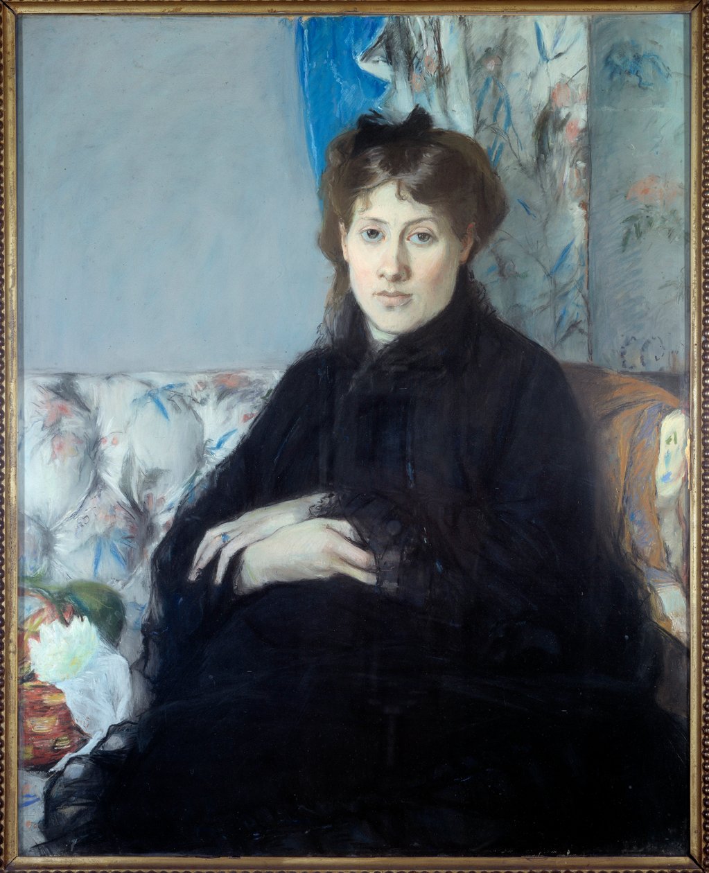Madame Edma Pontillon portréja, a művésznő Morisot nővére. Berthe Morisot festménye alkotó: Berthe Morisot