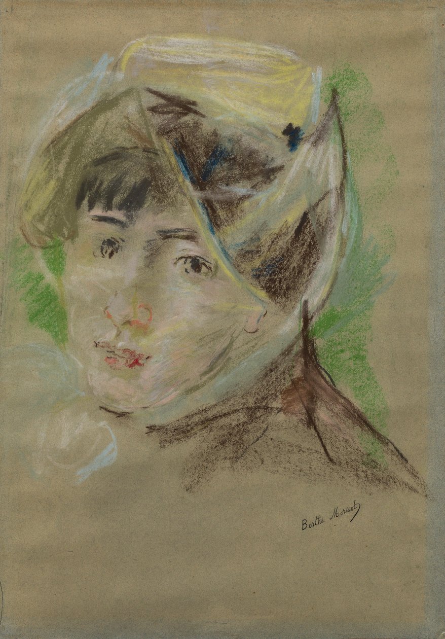 Fátyolos lány portréja (Jeanne Pontillon) alkotó: Berthe Morisot