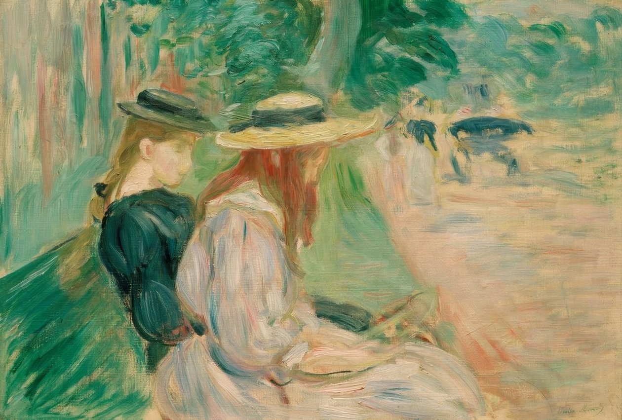 Egy padon Bois de Boulogne-ban alkotó: Berthe Morisot