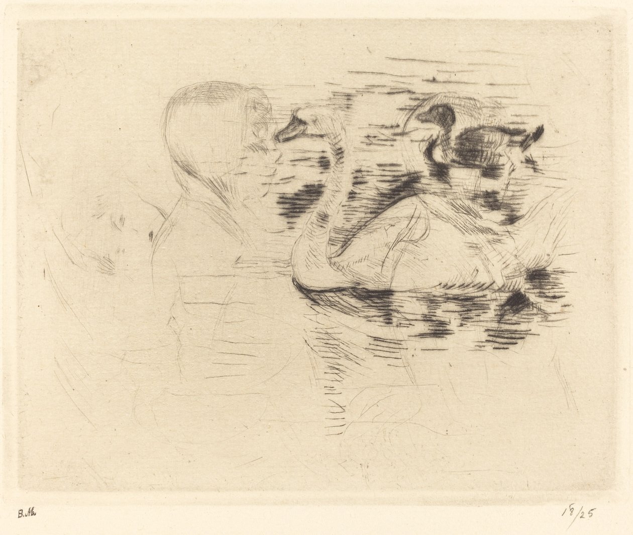 Hattyúk az állóvízen alkotó: Berthe Morisot