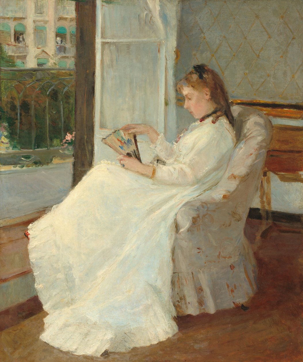 A művész nővére az ablakban, 1869. alkotó: Berthe Morisot