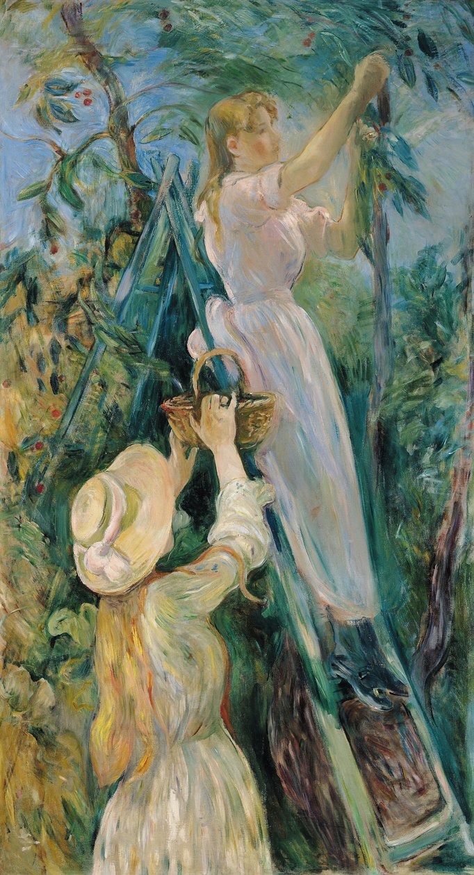 A Cherry Pickers Le Cerisier, 1891 alkotó: Berthe Morisot