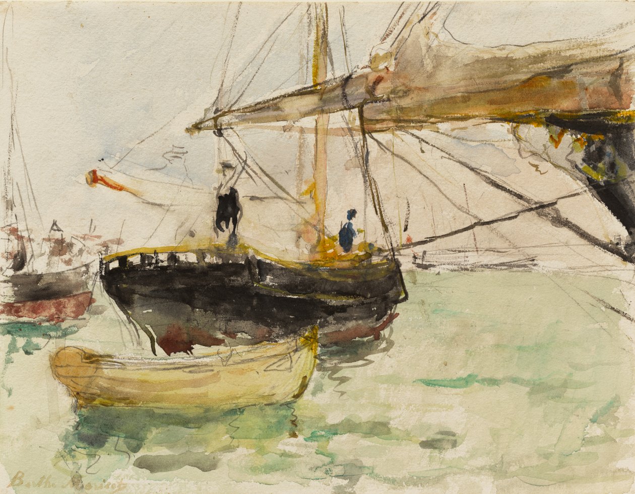 Egy jacht eleje alkotó: Berthe Morisot