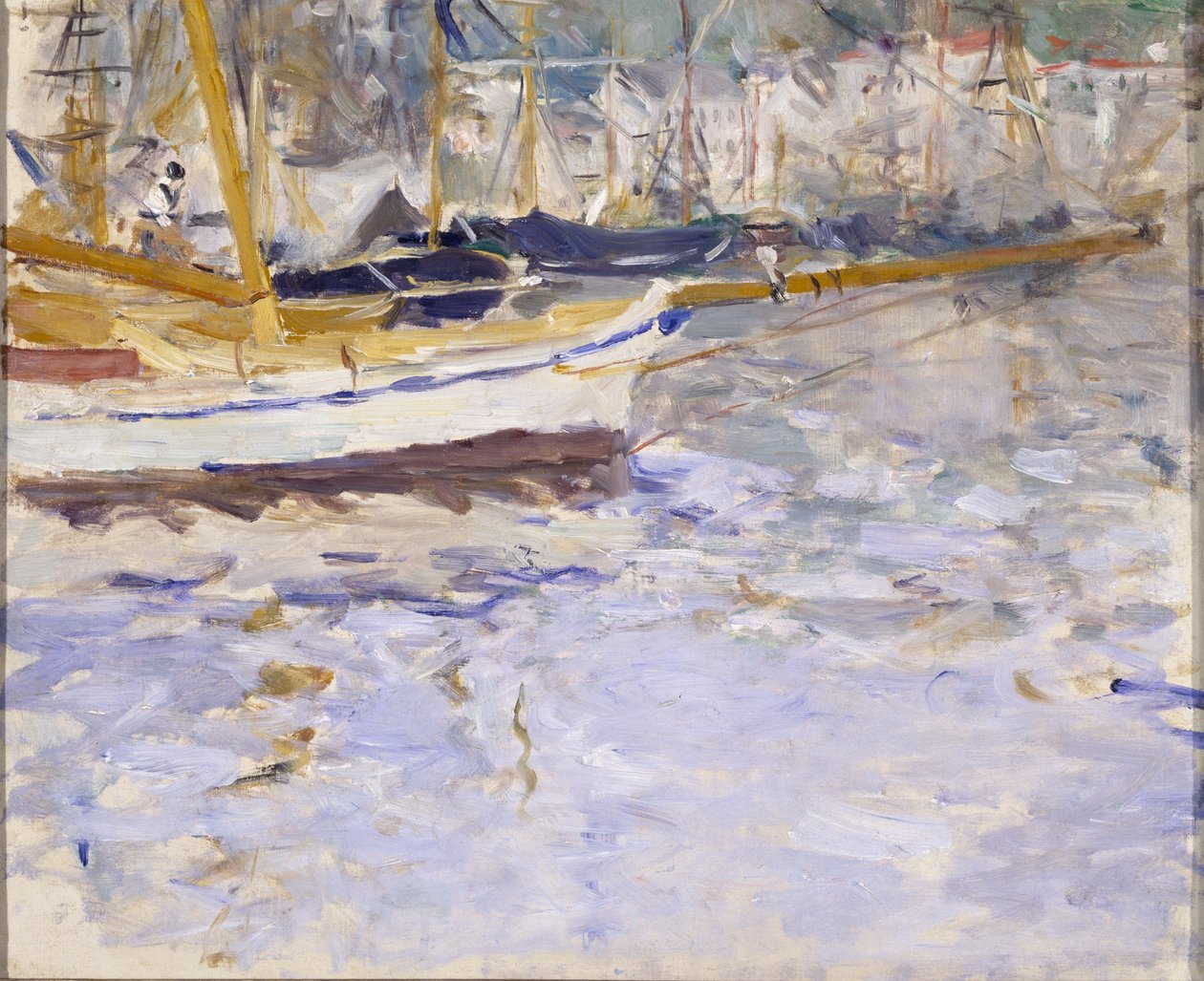 Nizza kikötője, 1881-82 tél (olaj, vászon) alkotó: Berthe Morisot