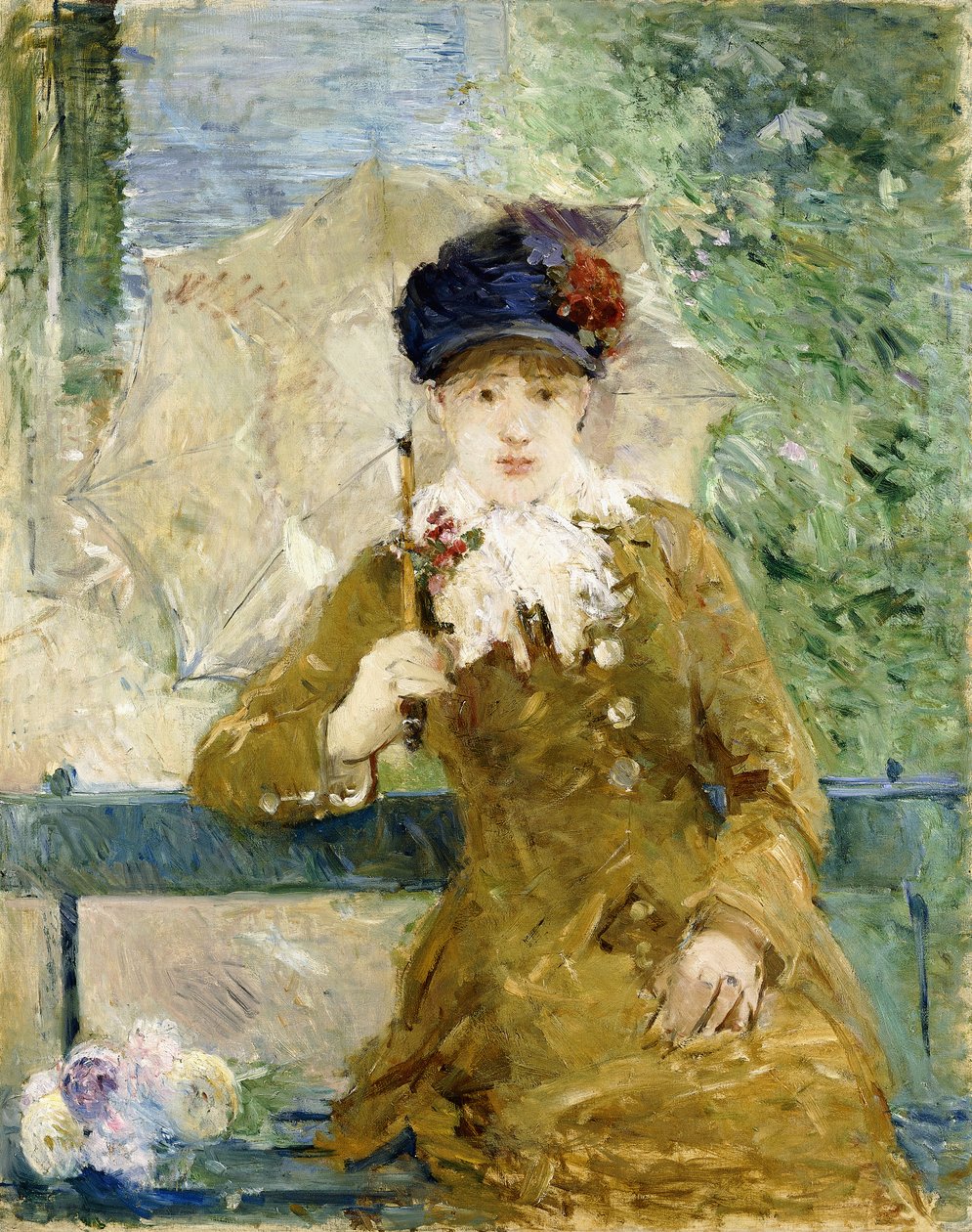 Nő esernyős, 1881 alkotó: Berthe Morisot