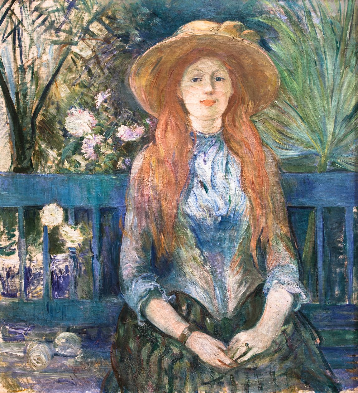 Fiatal lány a parkban,1888 (olaj, vászon) alkotó: Berthe Morisot