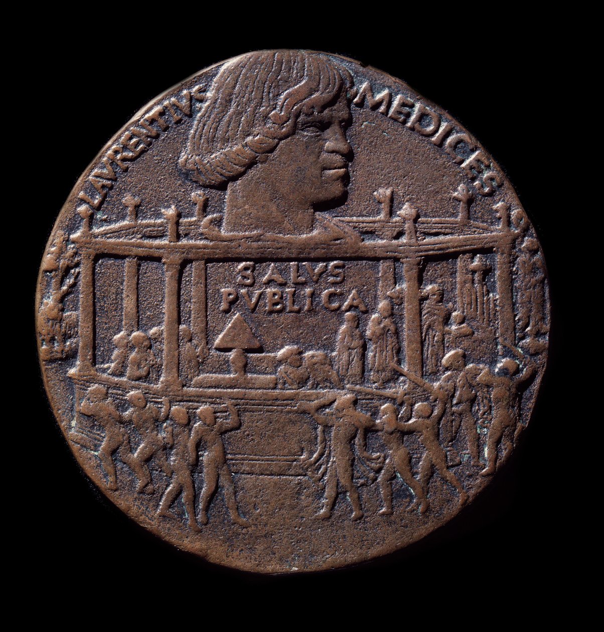Bronzérem a Pazzi-összeesküvésről (1478) alkotó: Bertoldo di Giovanni