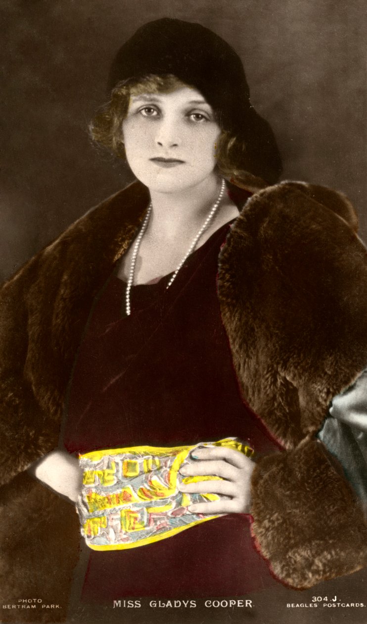 Gladys Cooper 1888-1971, angol színésznő, a XX. század elején. alkotó: Bertram Park