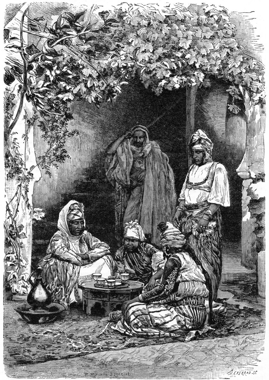 Arab család Tlemcenben, Algériában, 1890 körül. alkotó: Auguste Bertrand