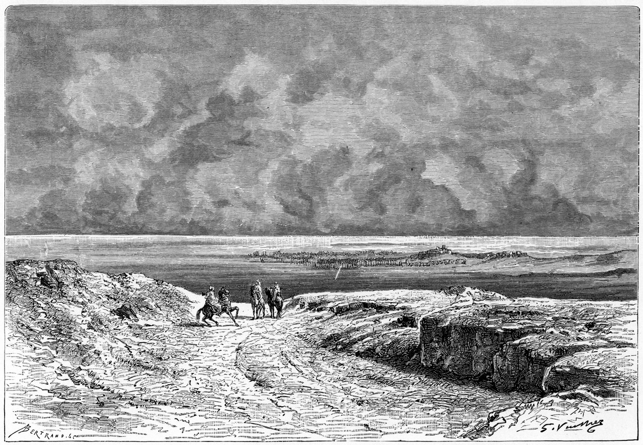 Nafta és a Shott-el-Jerid, 1890 alkotó: Auguste Bertrand