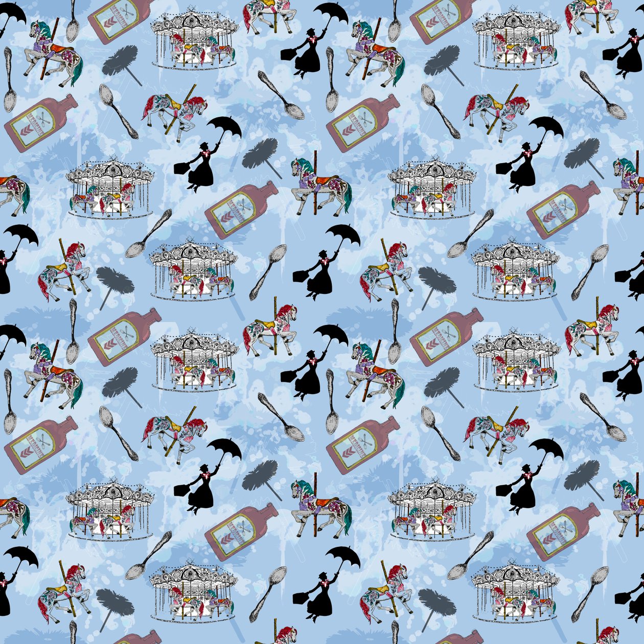 Mary Poppins, 2015 (ismétlődő minta) alkotó: Beth Travers