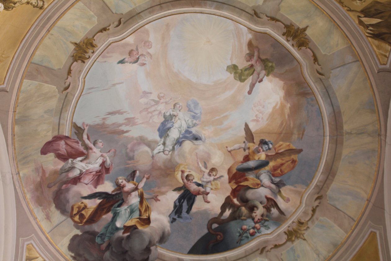 Madonna Prato templomban (Busto Arsizio) - Freskók a mennyezeten alkotó: Biagio Bellotti