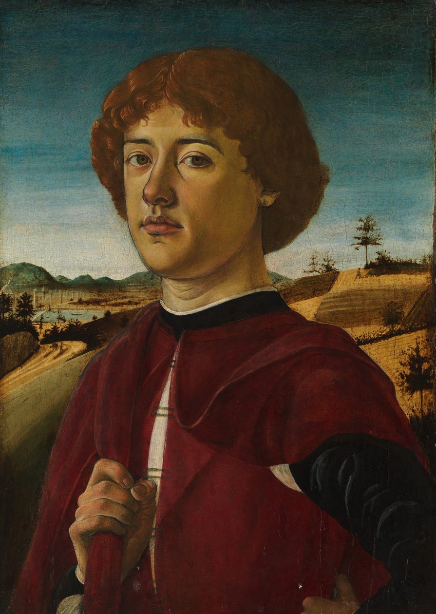 Egy fiatalember portréja, valószínűleg kb. 1470. alkotó: Biagio d