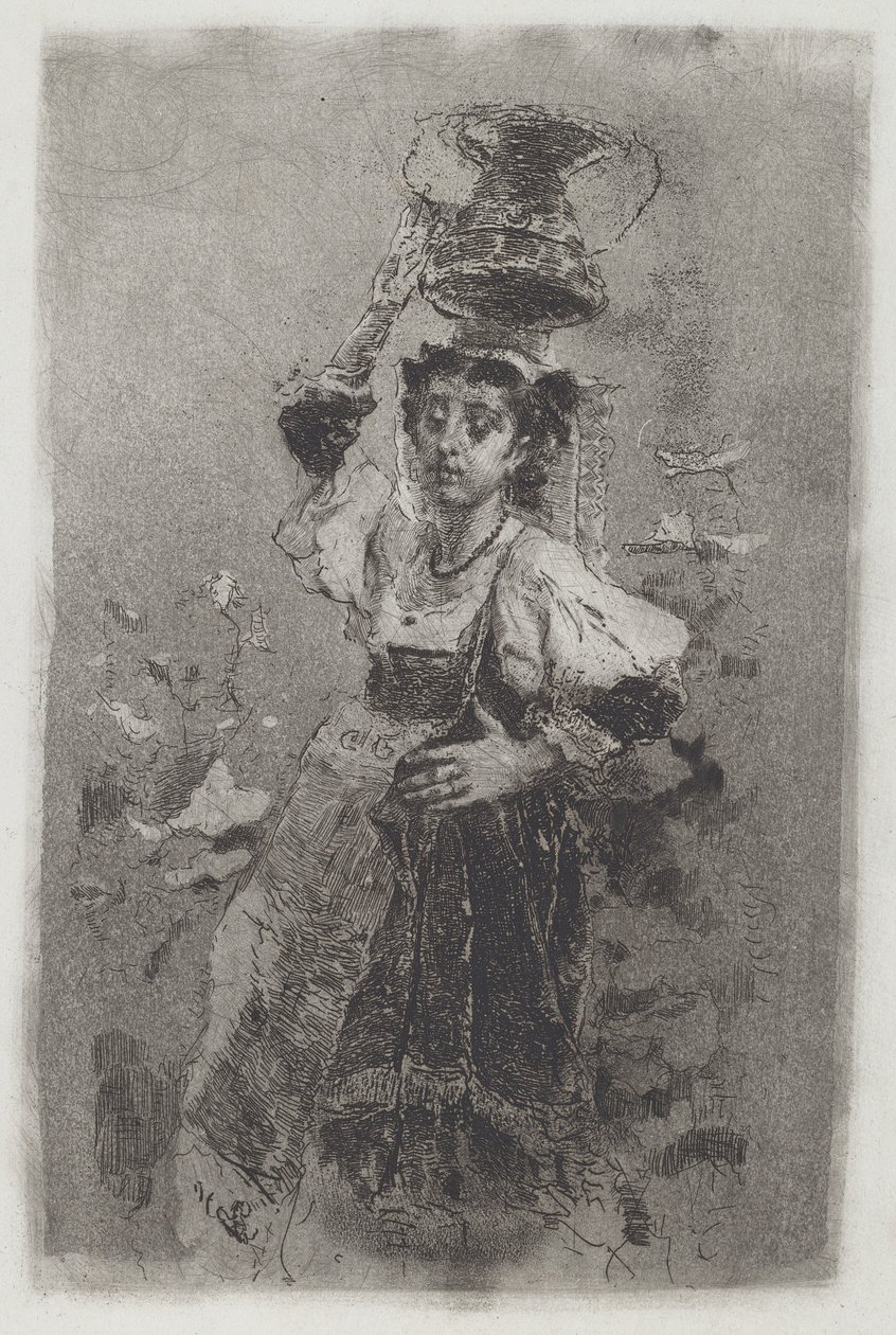 Campagna parasztasszonya [Ciociara], 1870-es évek. alkotó: Bianchi Mose
