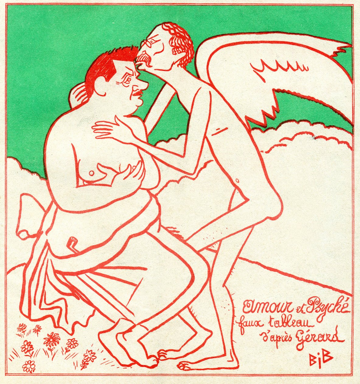 Edouard Herriot és Leon Blum a "Le Charivari"-ban alkotó: Bib (1856 1946)