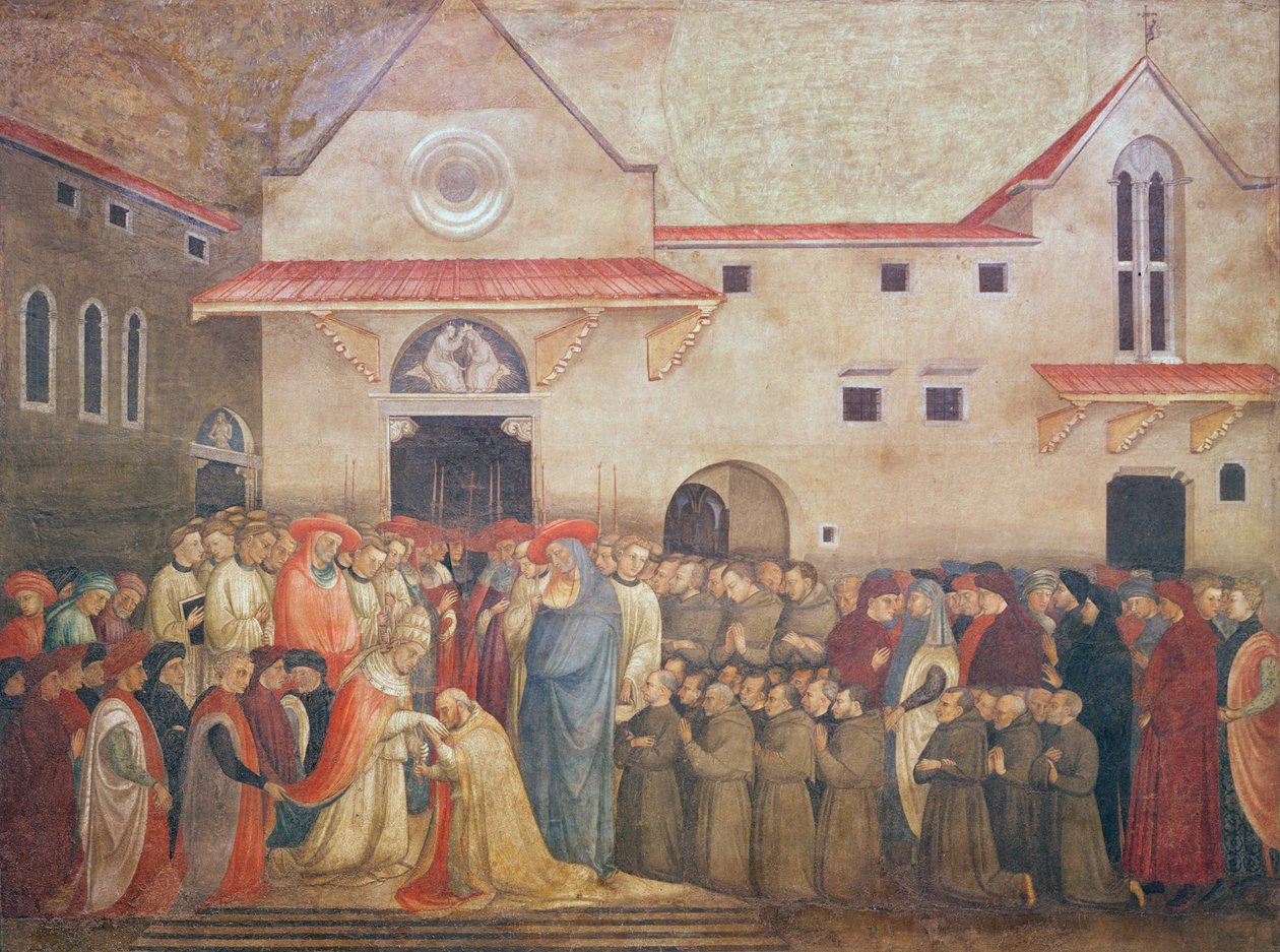 Az új Szent Egyed-templom felszentelése V. Márton pápa által, 1420. szeptember, 1430-as évek alkotó: Bicci di Lorenzo