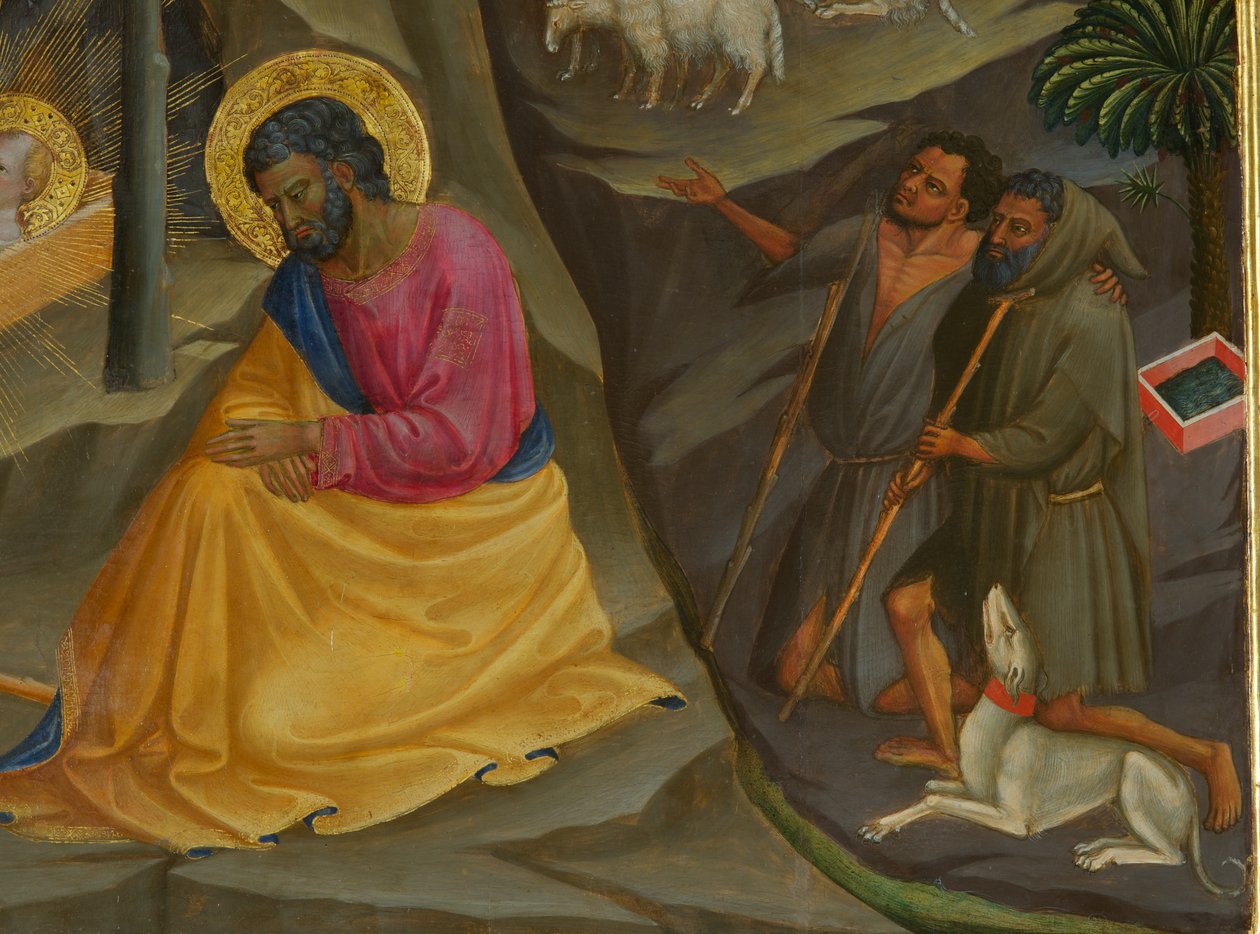 Részlet a betlehemből (tempera fán) alkotó: Bicci di Lorenzo