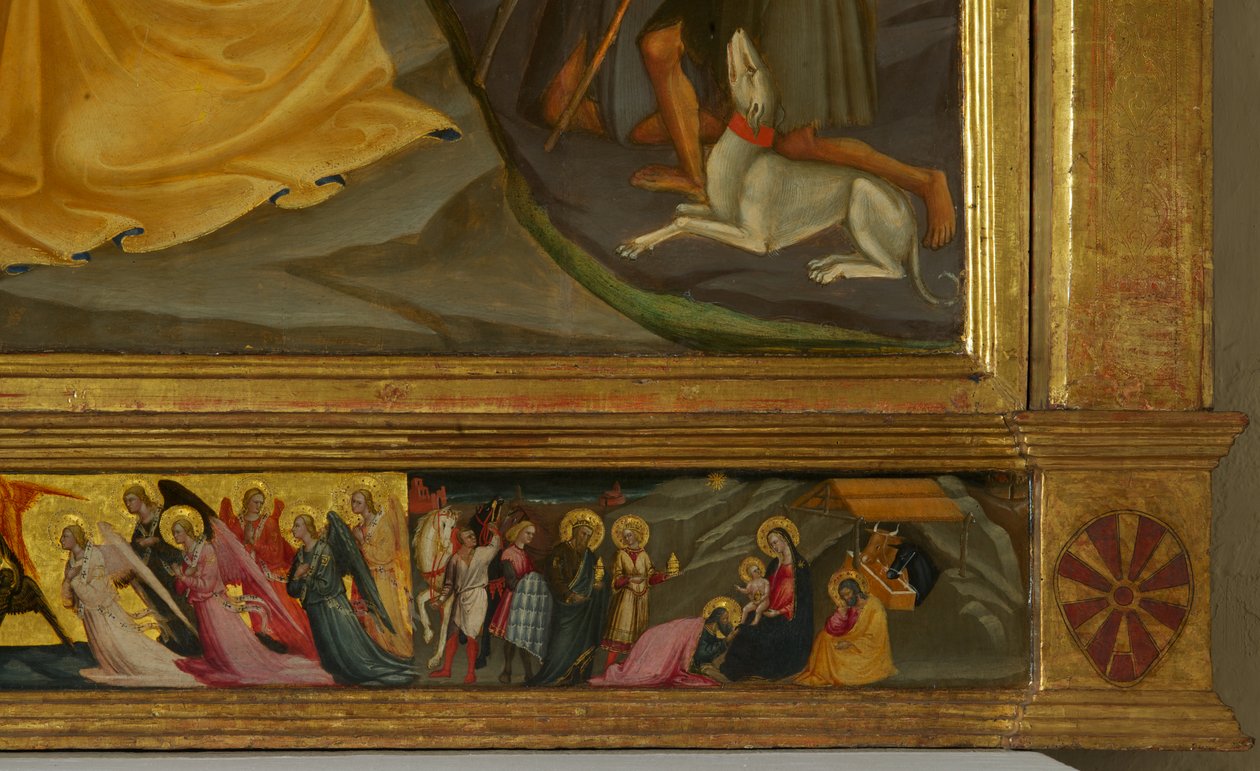 Részlet a betlehemből (tempera fán) alkotó: Bicci di Lorenzo