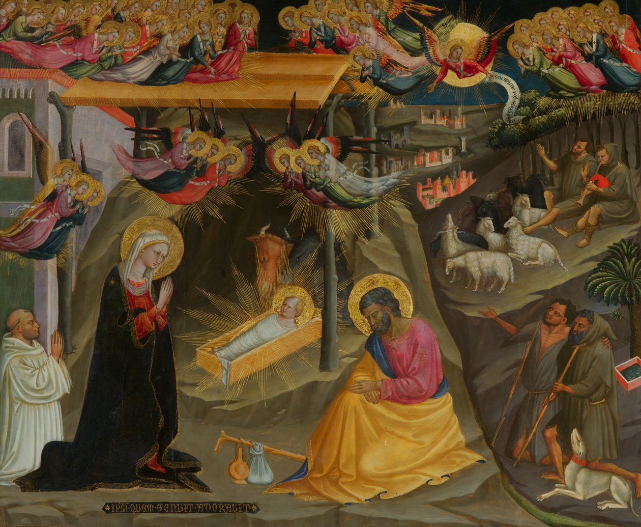 Születés (tempera, fa) alkotó: Bicci di Lorenzo