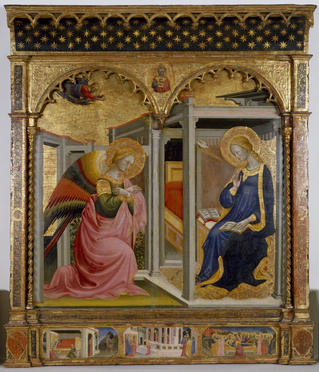 Az Angyali üdvözlet, 1430 körül (tempera és aranylevél a panelen) alkotó: Bicci di Lorenzo