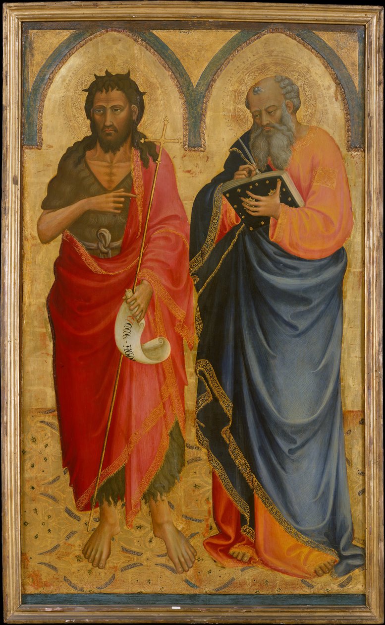 Keresztelő János és Máté szentek, valószínűleg 1433-ban. alkotó: Bicci di Lorenzo