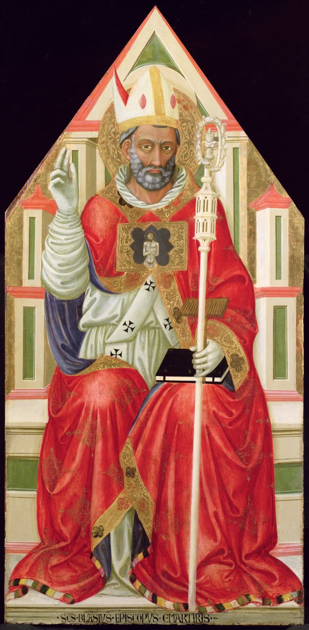 St Blaise (d.316) 1445 körül (tempera a panelen) alkotó: Bicci di Lorenzo