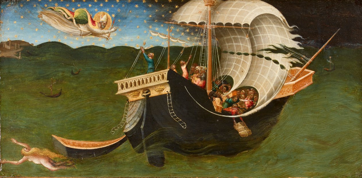 Bari Szent Miklós a vihart száműzi, 1433-1435 alkotó: Bicci di Lorenzo