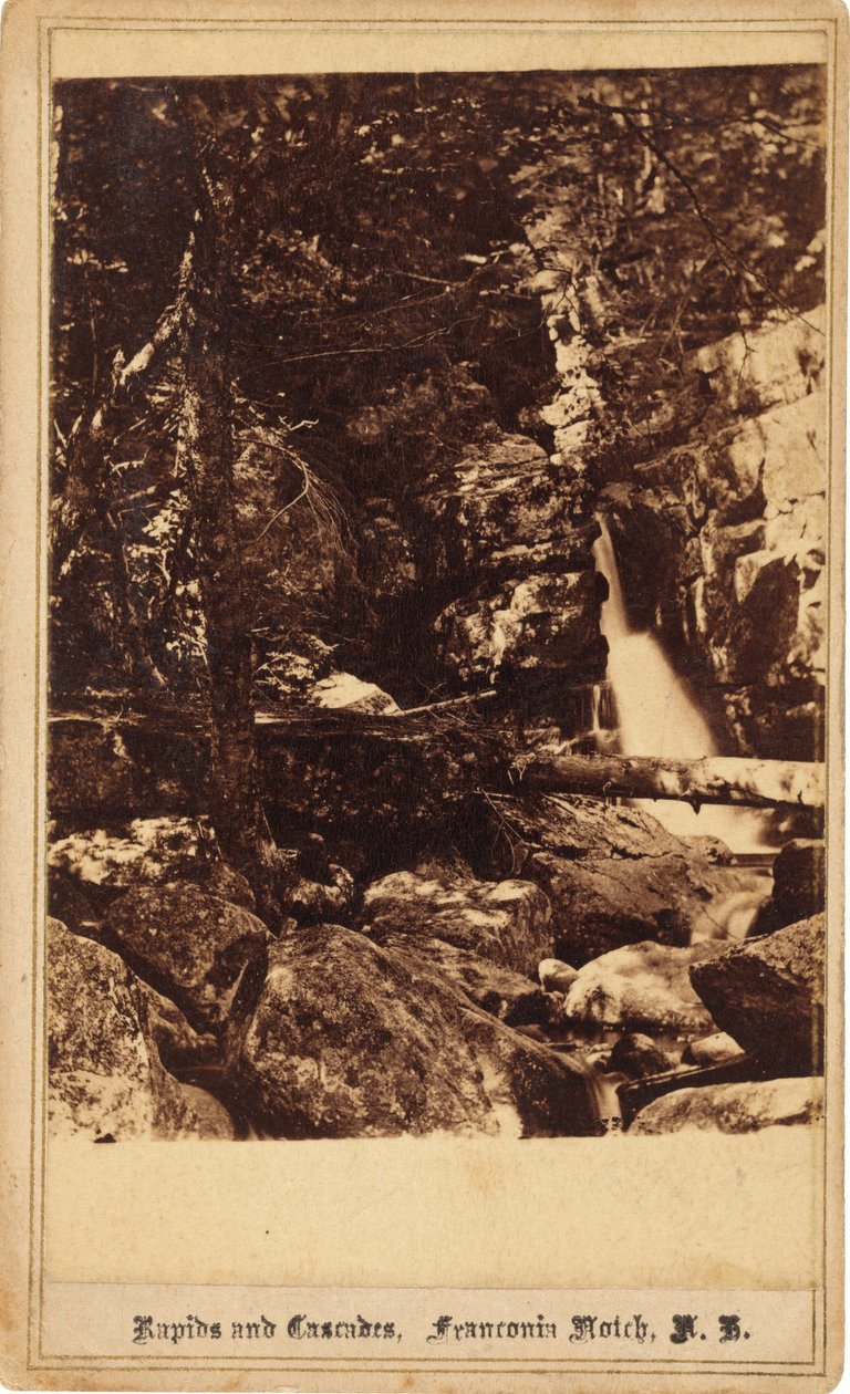 Rapids and Cascades, Franconia Notch, New Hampshire, 1860-as évek. alkotó: Bierstadt Brothers