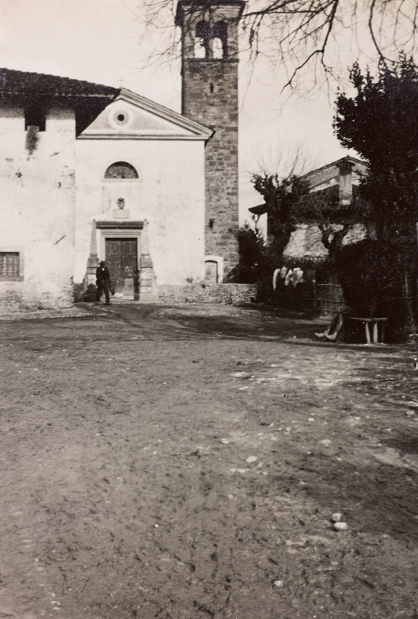 Album az első világháborúról Friuli-Venezia Giuliában: Soleschiano Manzano temploma, 1916.03.01. (f/w fotó) alkotó: Bietti Bietti